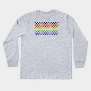 Gay Pride Hearts Kids Long Sleeve T-Shirt